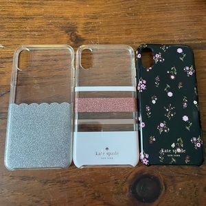 Set of 3 Kate Spade iPhone X/Xs cases